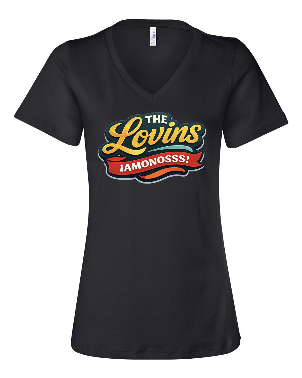 The Lovins large logo V-neck